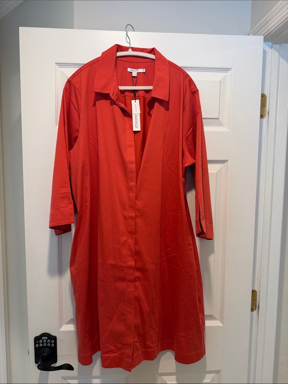 Chico's Mellon Color Collared Shirt Dress